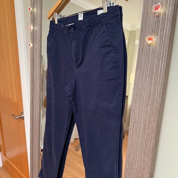 GAP Vintage Girlfriend Khaki Pants – Navy Blue – Size 8 - Picture 4 of 5